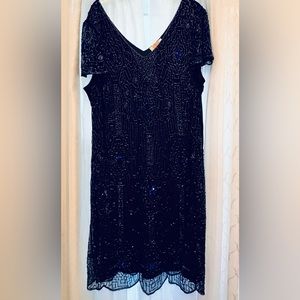 Gatsby Lady Dress. Beautiful blue with beading.
